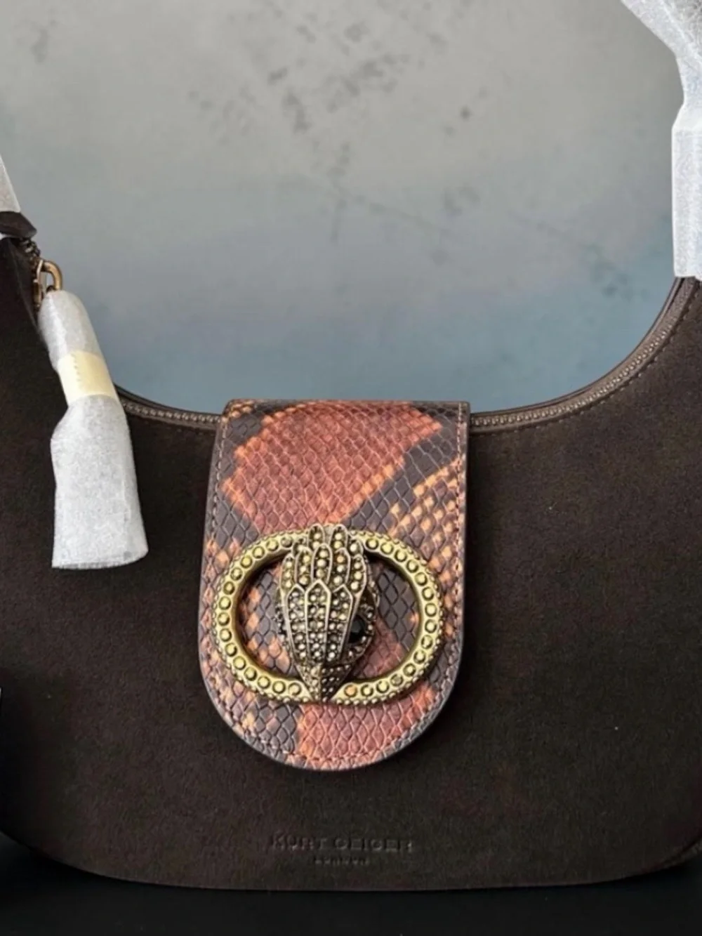 Kurt Geiger Small Chelsea Leather Hobo Bag